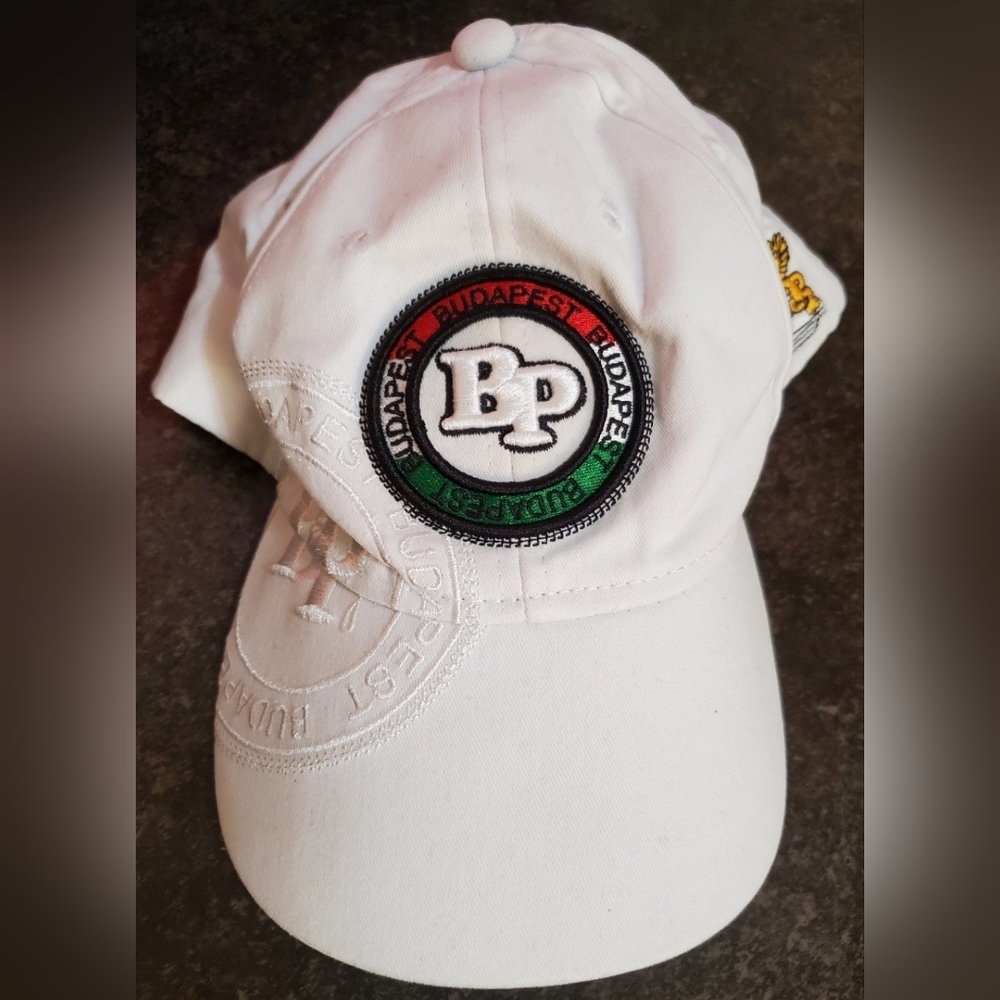 Never Worn Budapest Hungary Cap Hat With Flag Color White Vintage